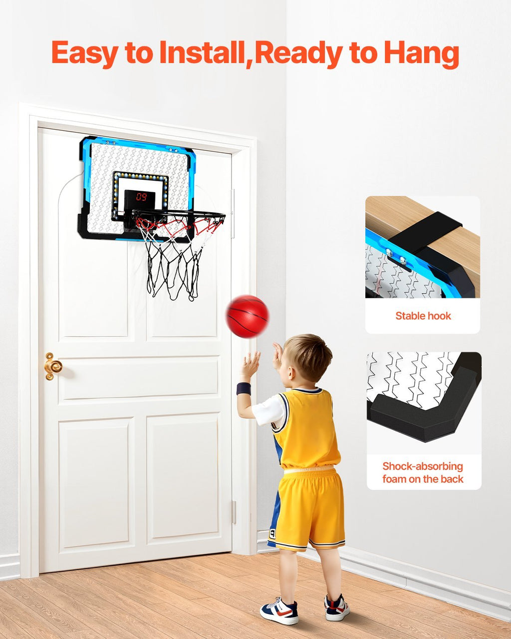 Exciting Game Time: LED-Enhanced Basketball Hoop for Kids