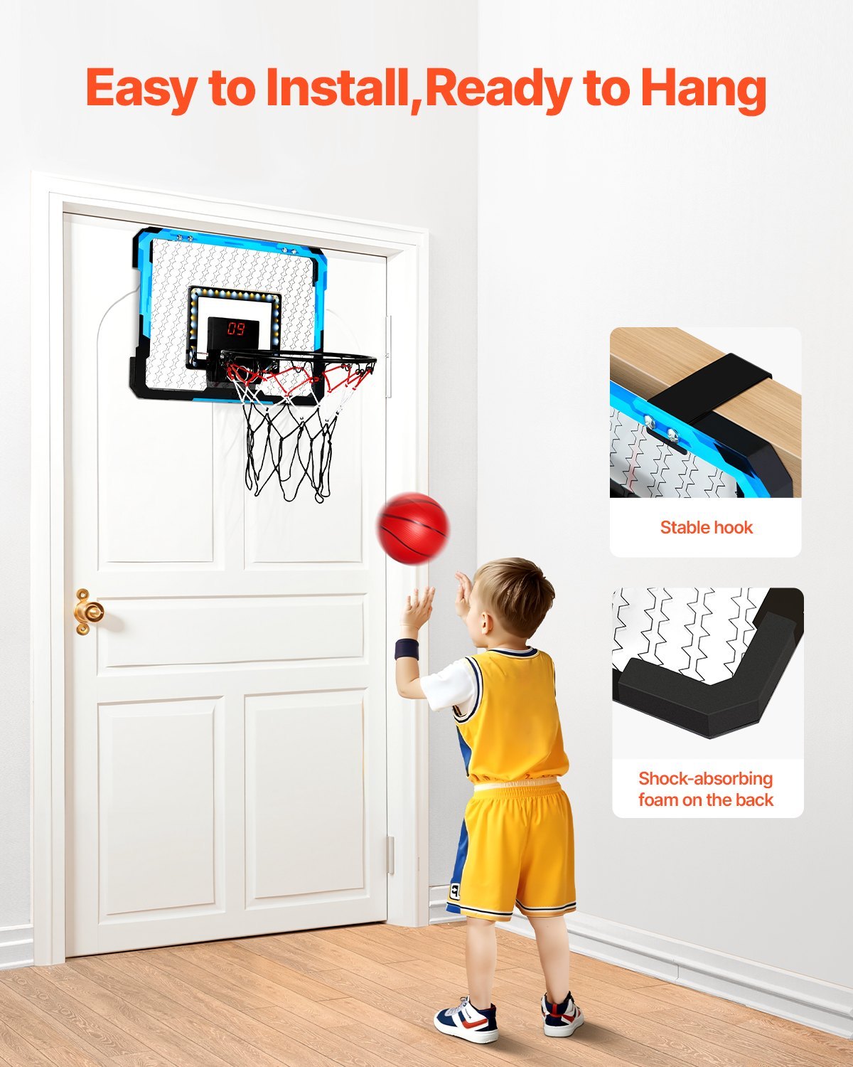 Exciting Game Time: LED-Enhanced Basketball Hoop for Kids