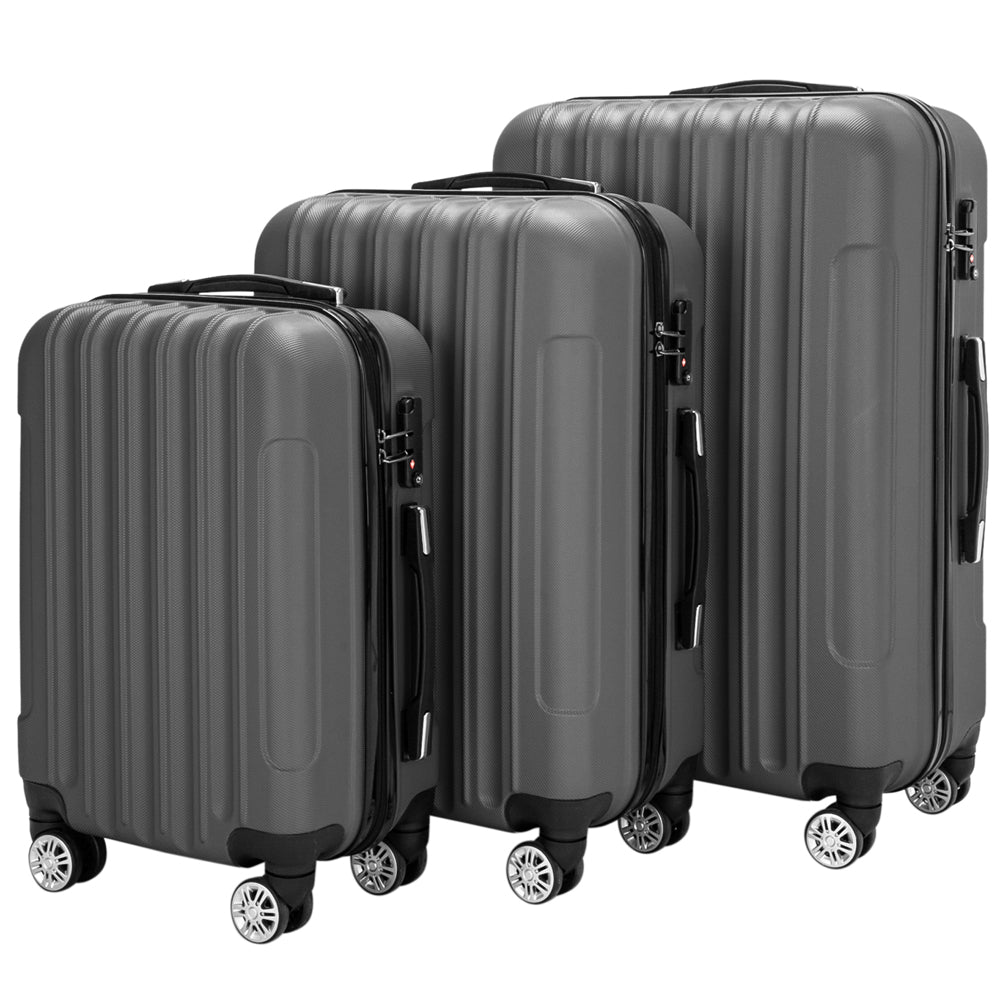 Swivel Wheel Travel Suitcase: Classic Dark Gray, Lightweight and Spacious