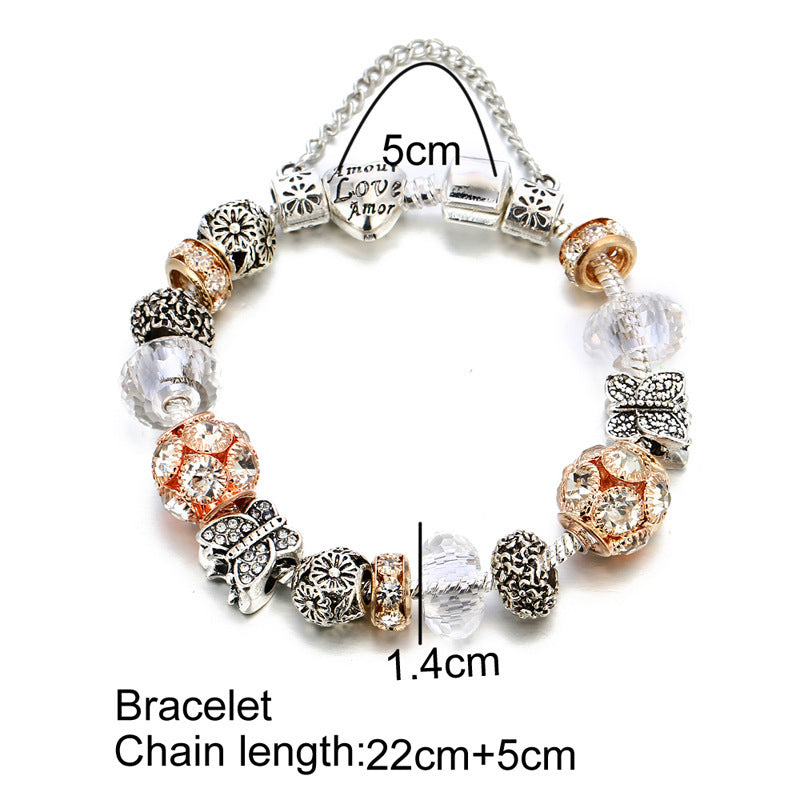 Charming Garden Elegance: Handmade Butterfly Jewelry Bracelet