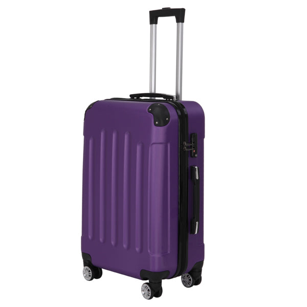 3-in-1 Universal Wheel Luggage Set: Stylish Dark Purple for Trendy Travel
