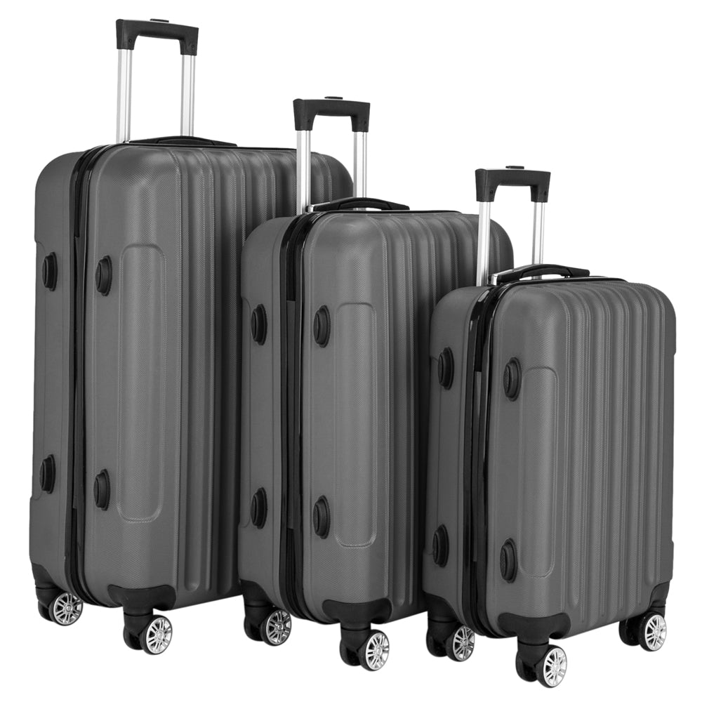Swivel Wheel Travel Suitcase: Classic Dark Gray, Lightweight and Spacious