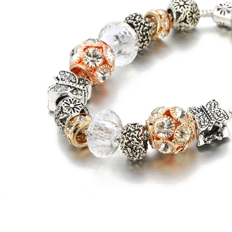 Charming Garden Elegance: Handmade Butterfly Jewelry Bracelet