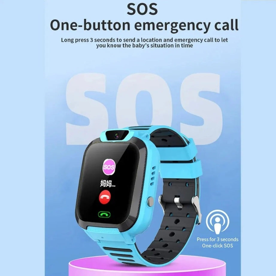 Durable SOS Tracker Watch: Waterproof Design with Camera for Kids' Safety and Connection