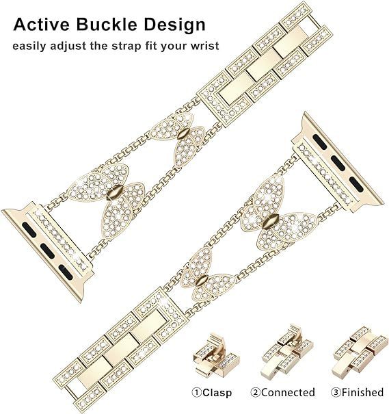 Elegant Timepiece Upgrade: Stylish Butterfly Watch Strap