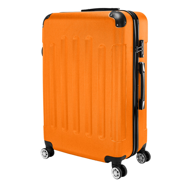 3-in-1 ABS Trolley Case: Vibrant Orange in 20, 24, and 28 Inches