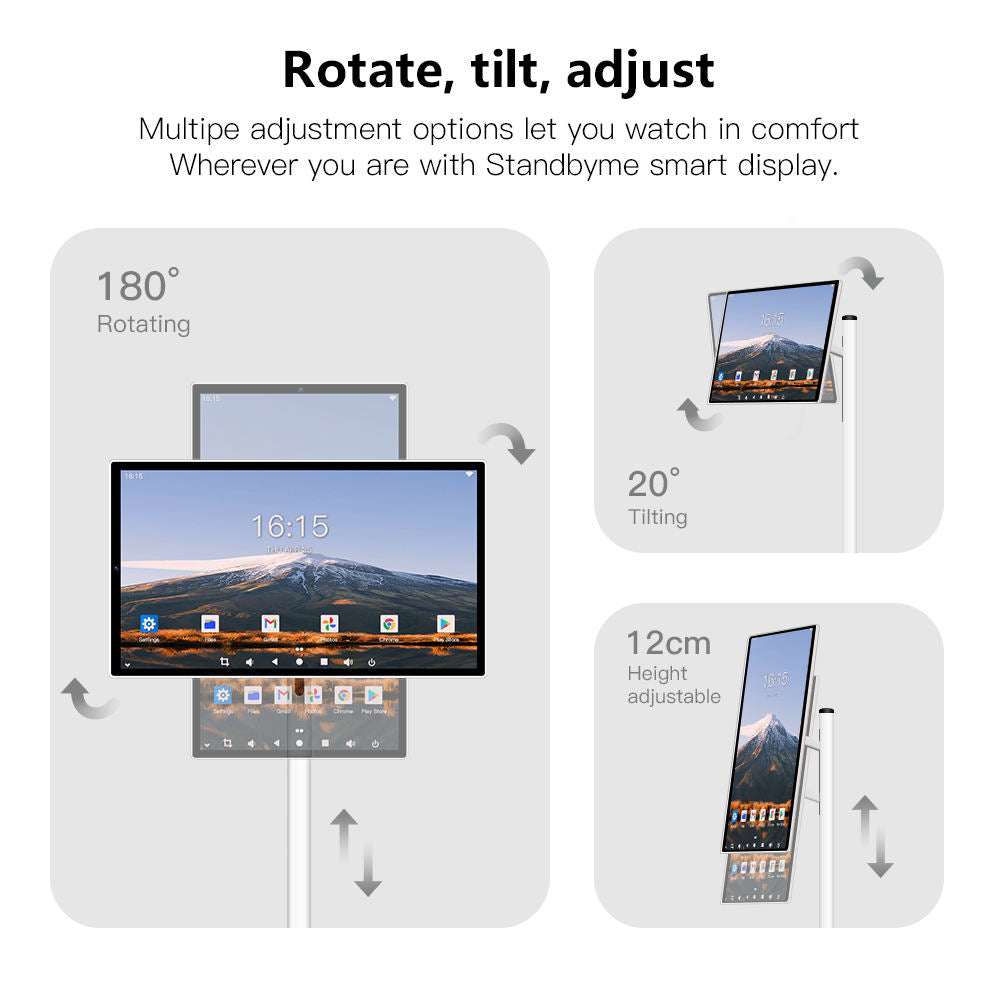 24-Inch Touch Screen Smart TV: Portable Entertainment with 8-Core Performance