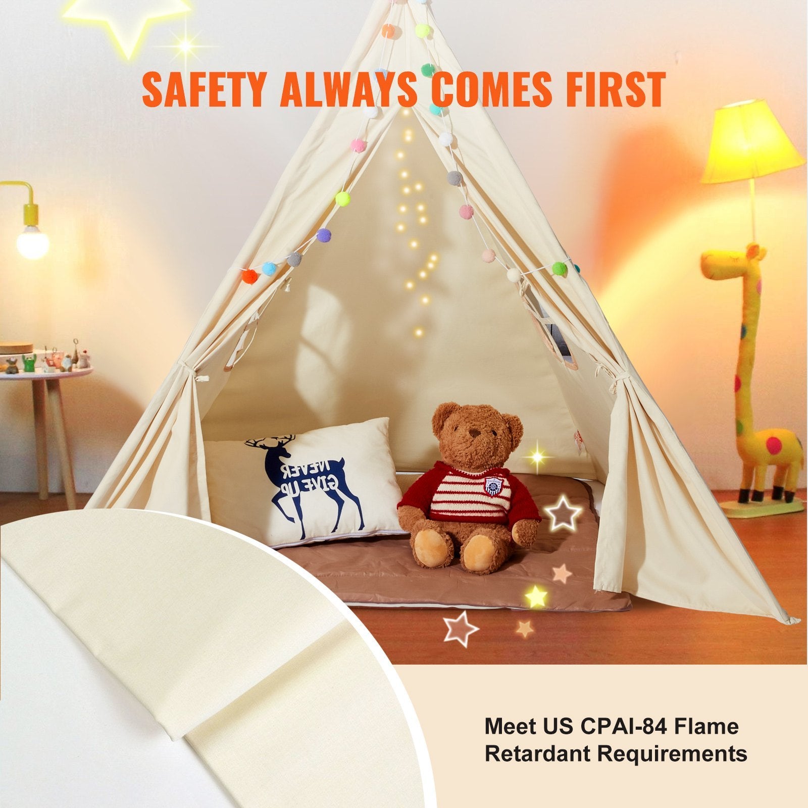Cozy Adventure Space: Teepee Tent for Kids Ages 1-5