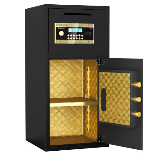Secure Double-Door Safe: Fireproof and Waterproof Protection for Valuables