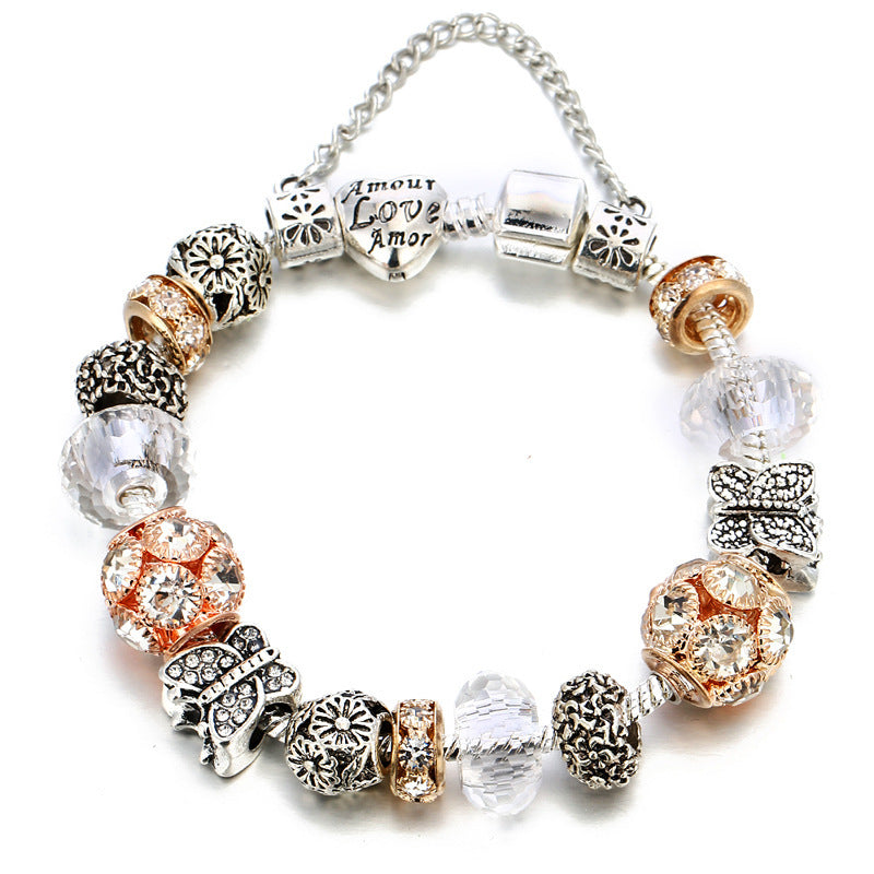 Charming Garden Elegance: Handmade Butterfly Jewelry Bracelet