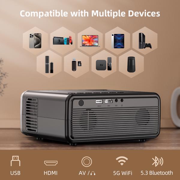 Advanced Wireless Portable Movie Projector: Experience 4K Entertainment Anywhere, Anytime