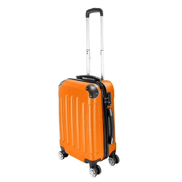 3-in-1 ABS Trolley Case: Vibrant Orange in 20, 24, and 28 Inches