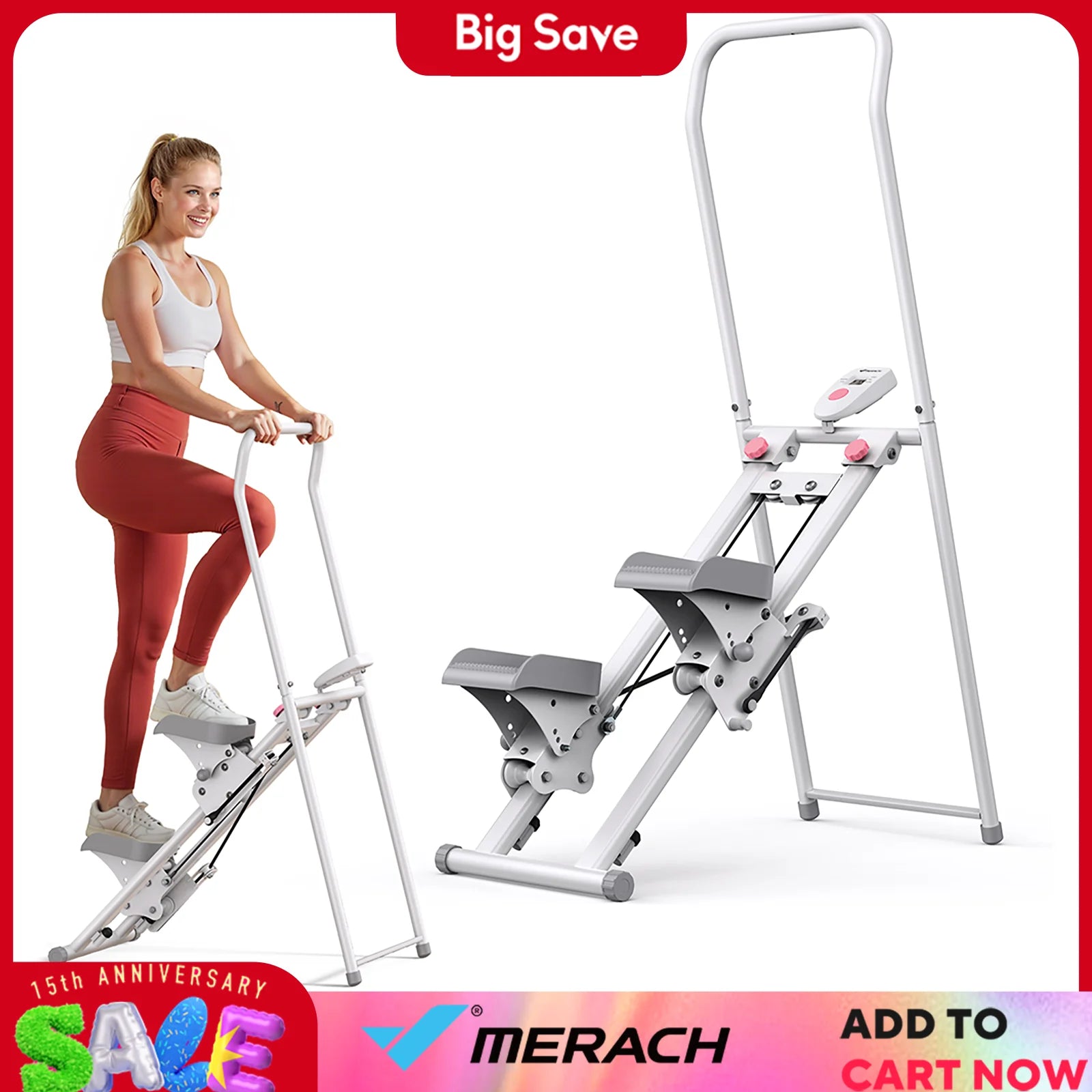 Compact Cardio Climber: Achieve Full-Body Fitness at Home