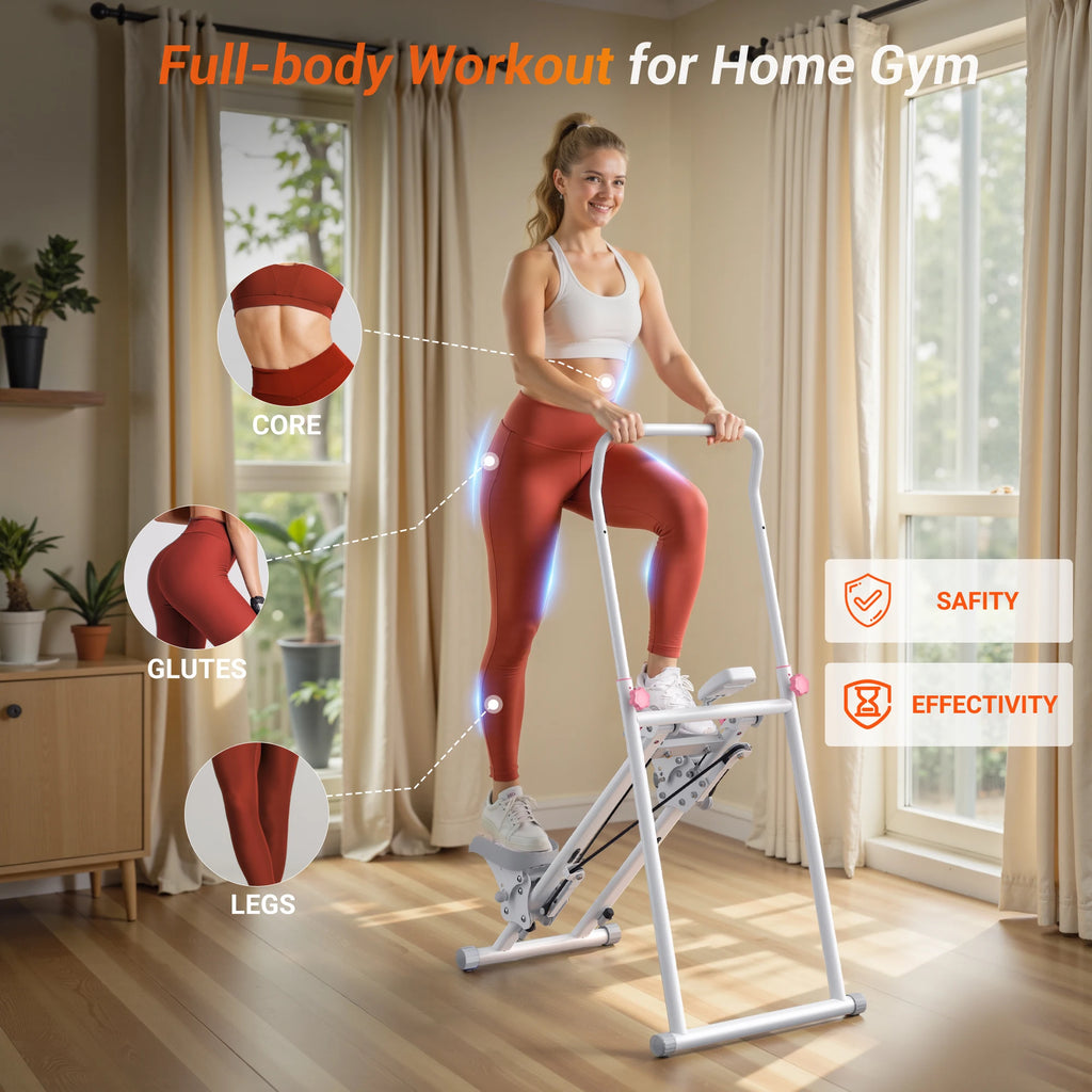 Compact Cardio Climber: Achieve Full-Body Fitness at Home