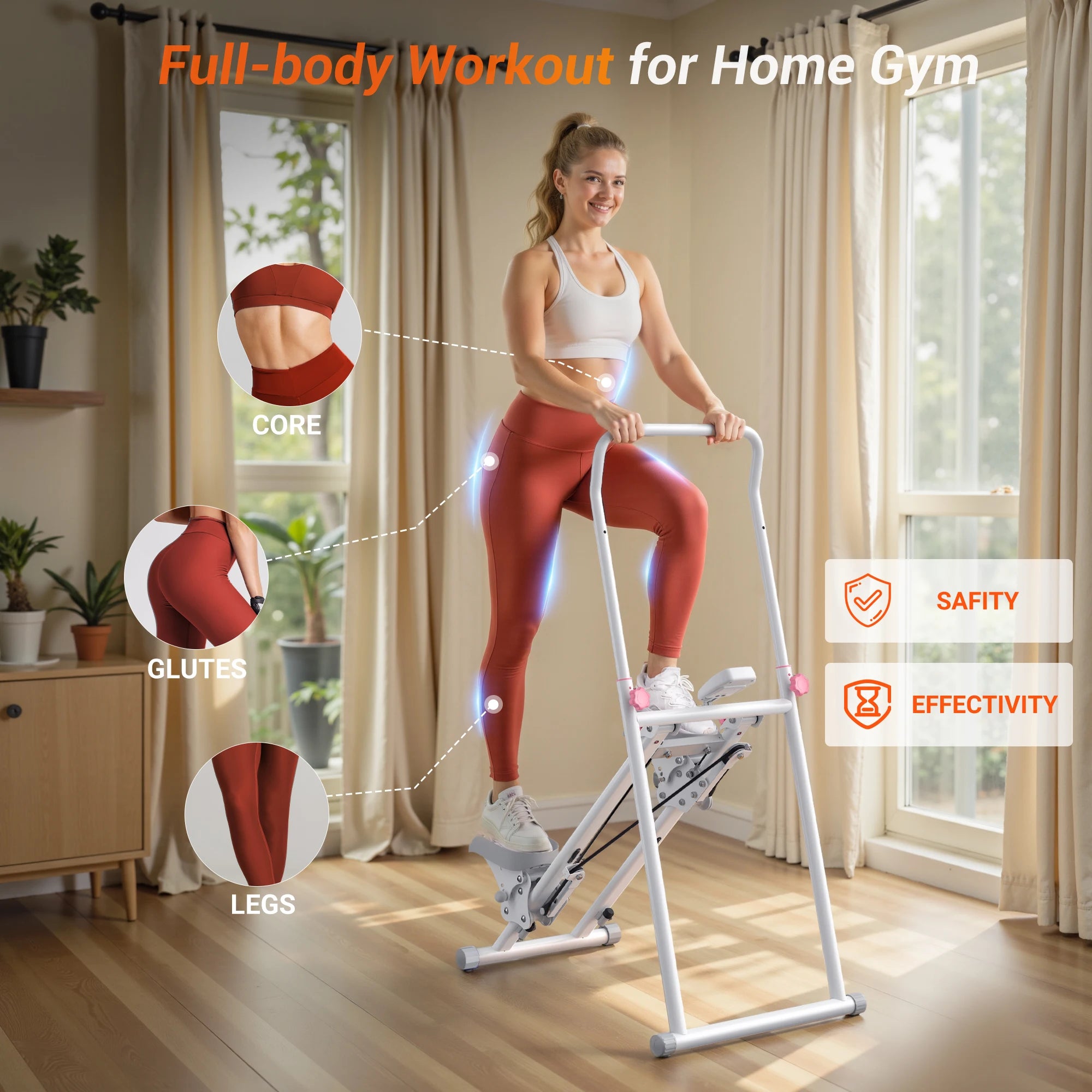 Compact Cardio Climber: Achieve Full-Body Fitness at Home