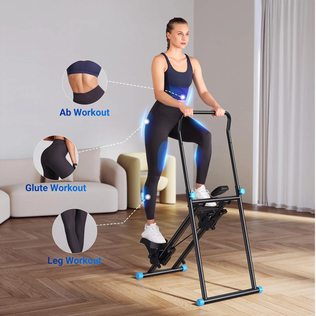 Compact Cardio Climber: Achieve Full-Body Fitness at Home