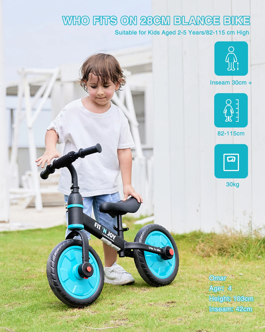 Adjustable Kids Balance Bike: Ideal for Ages 2-4, Easy Assembly