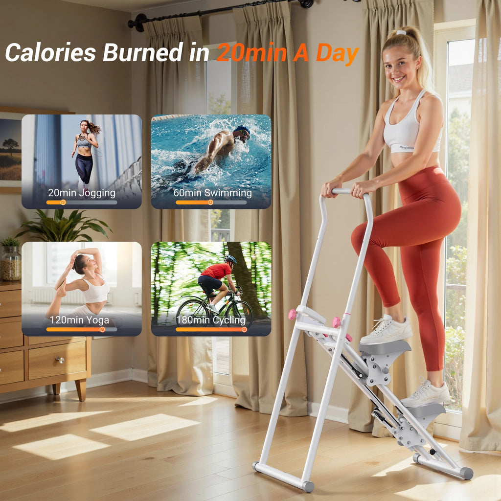 Compact Cardio Climber: Achieve Full-Body Fitness at Home