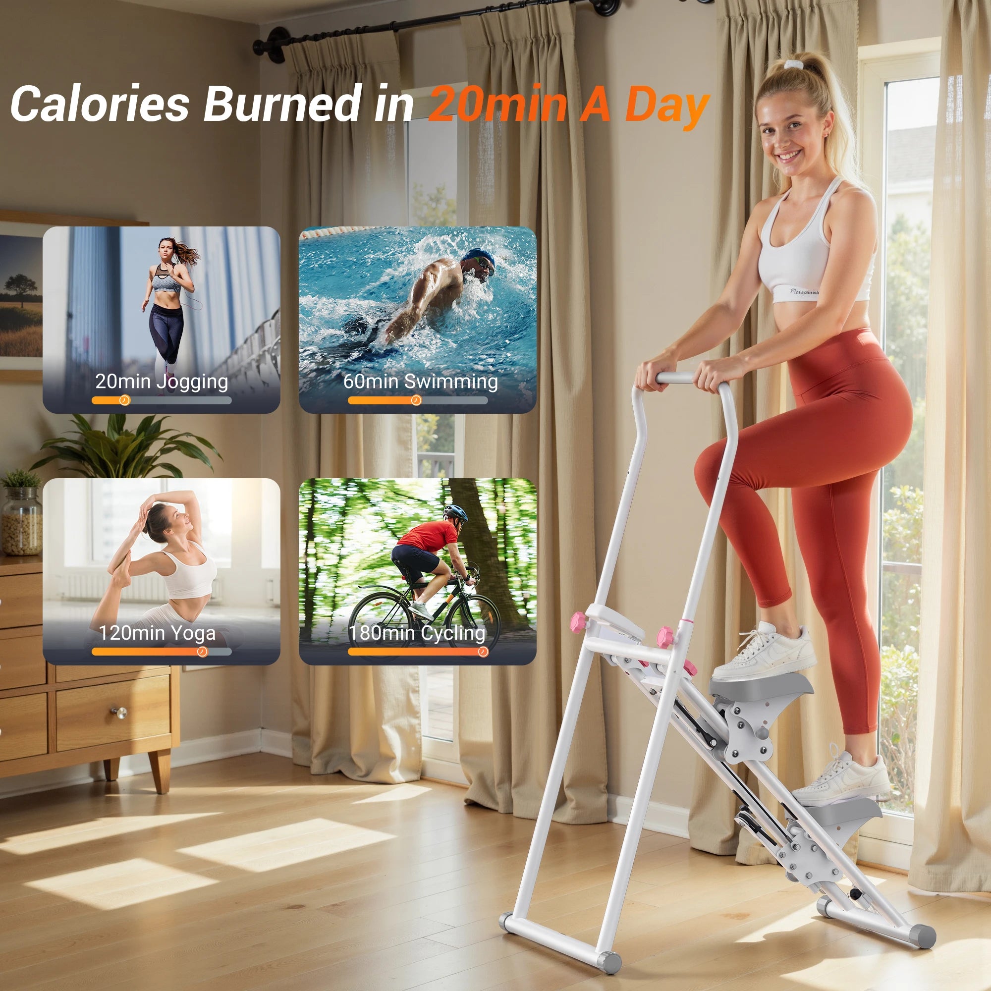 Compact Cardio Climber: Achieve Full-Body Fitness at Home
