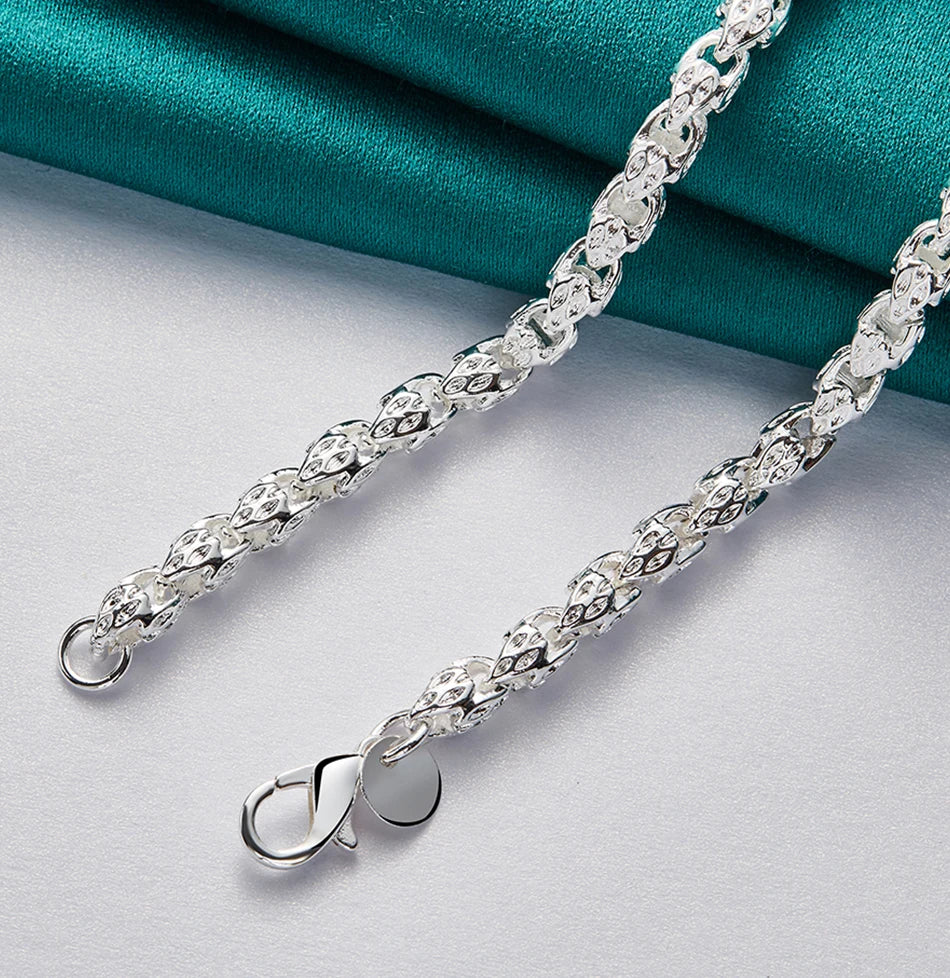 Timeless Accessory: Beaded Sterling Silver Necklace for Weddings and Parties