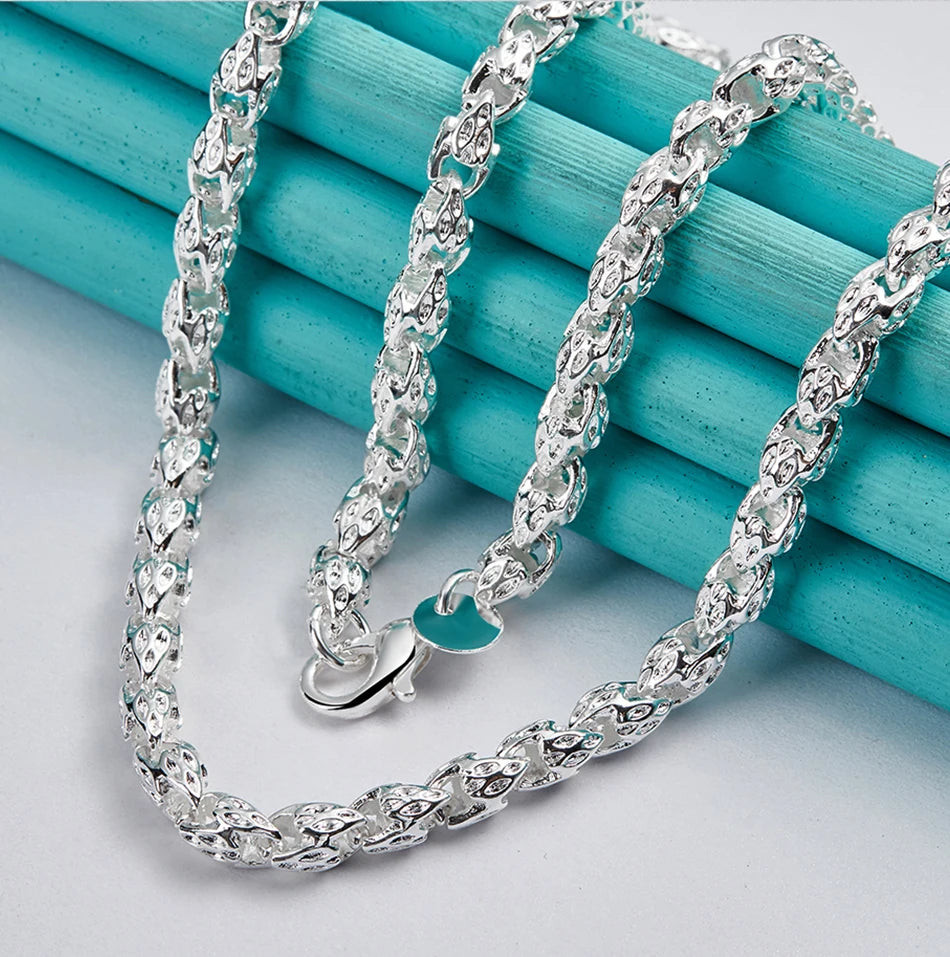 Timeless Accessory: Beaded Sterling Silver Necklace for Weddings and Parties