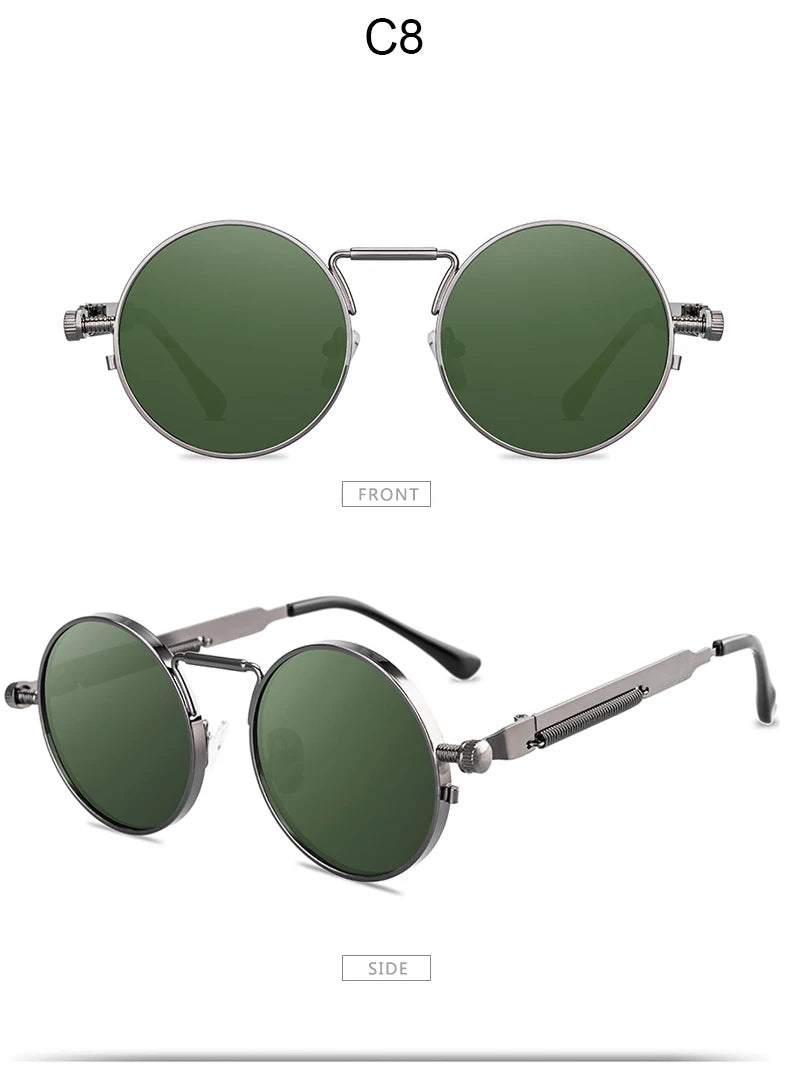 High-Quality Steampunk Sunglasses for Both Genders: Fashion Round Glasses