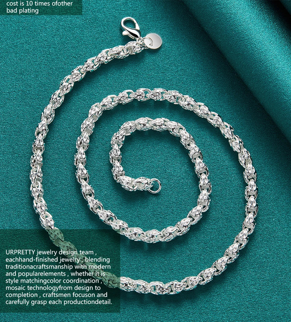 Timeless Accessory: Beaded Sterling Silver Necklace for Weddings and Parties