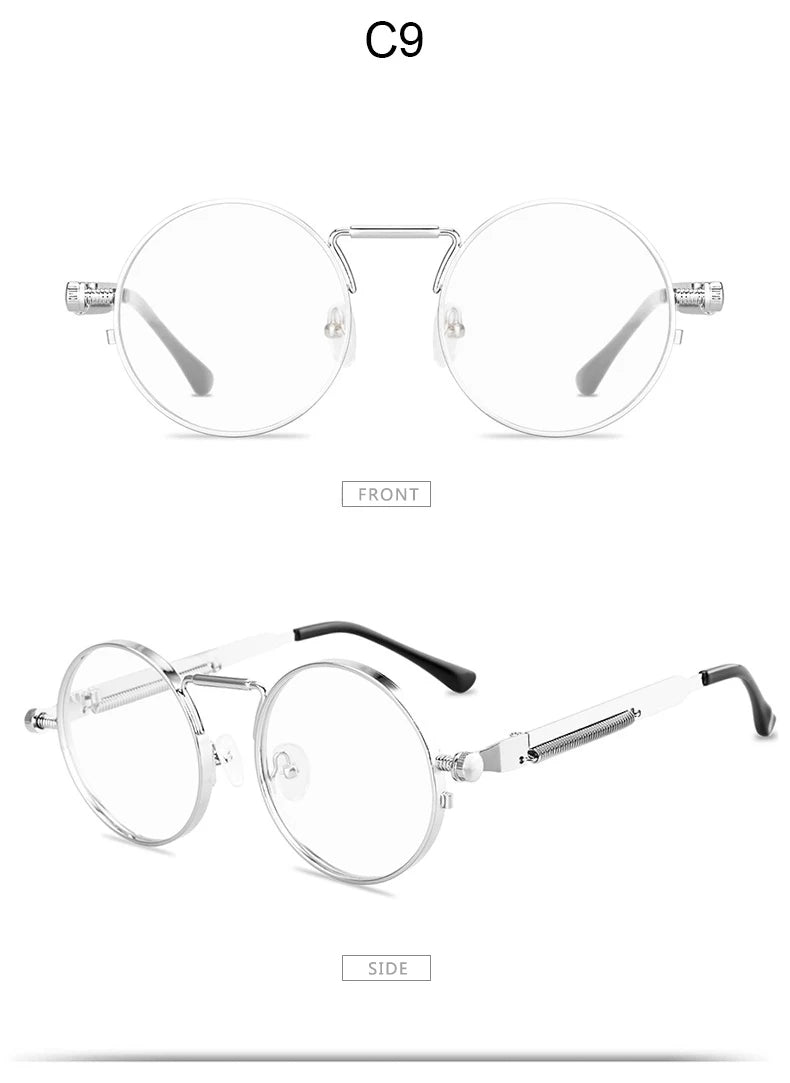 High-Quality Steampunk Sunglasses for Both Genders: Fashion Round Glasses