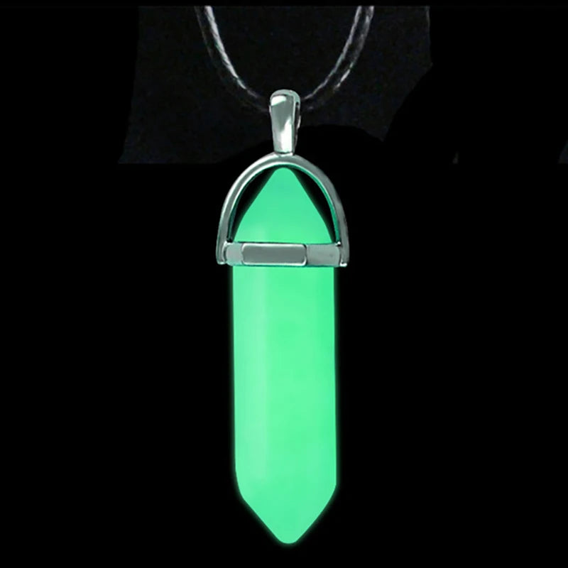 Glowing Hexagonal Pendant: Unique Fluorescent Necklace for Stylish Statements