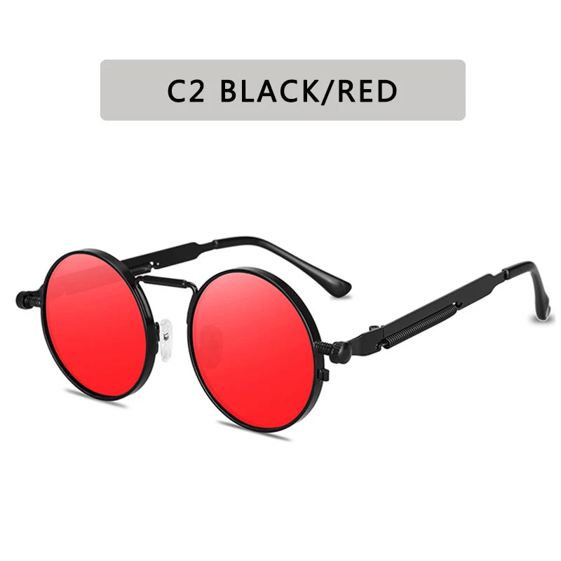 High-Quality Steampunk Sunglasses for Both Genders: Fashion Round Glasses