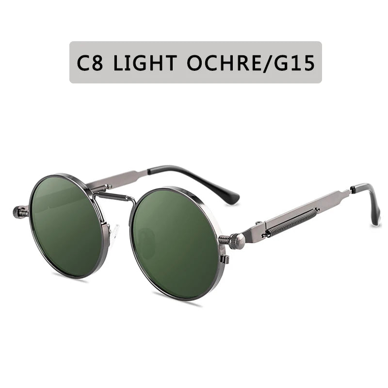 High-Quality Steampunk Sunglasses for Both Genders: Fashion Round Glasses
