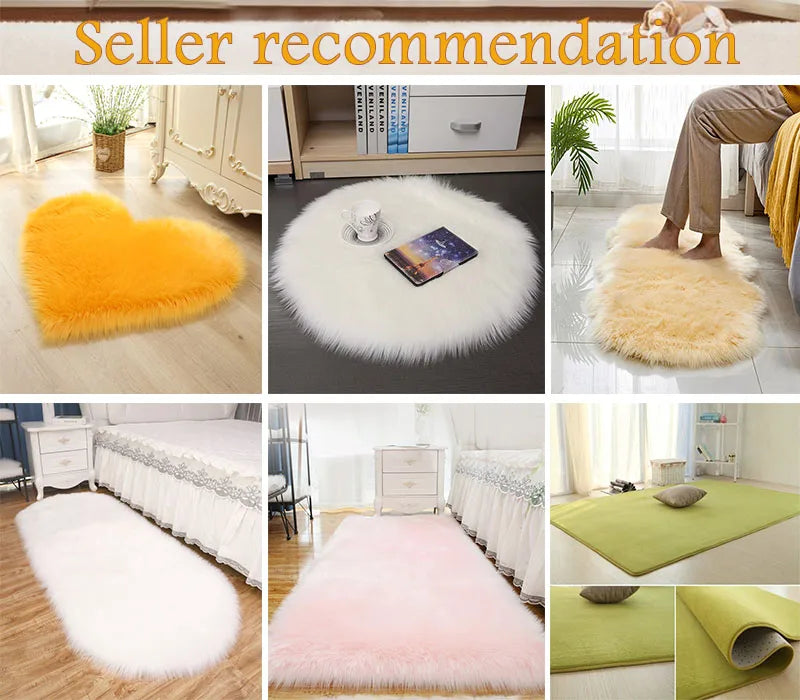 Plush Heart-Shaped Carpet: Cozy Comfort for Every Room