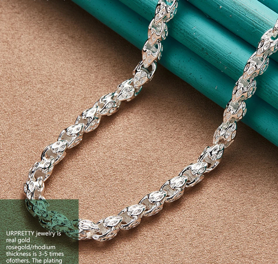Timeless Accessory: Beaded Sterling Silver Necklace for Weddings and Parties