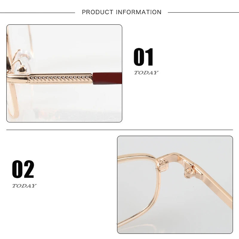 Versatile Reading Glasses: Metal Design with Strengths from +0.5 to +6.0