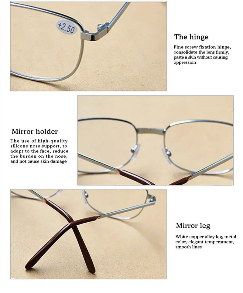 Fashion Presbyopic Glasses: Stylish Full-Frame Design for Every Man