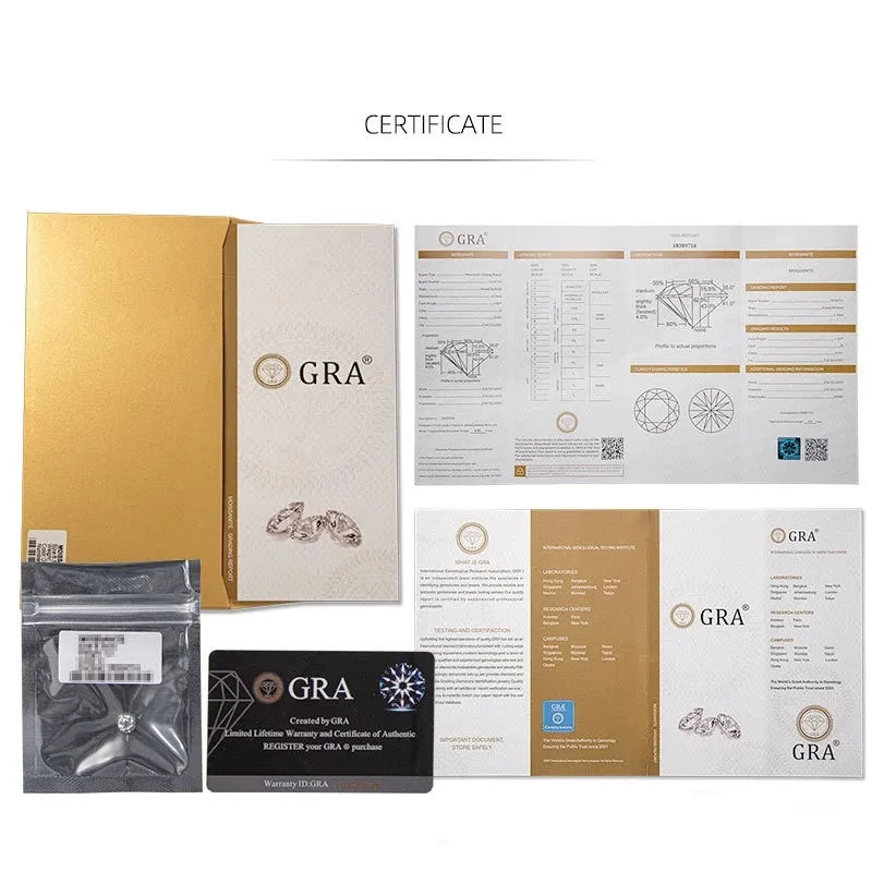 Exquisite 1CT Moissanite Pendant: Passes Diamond Test with GRA Certification