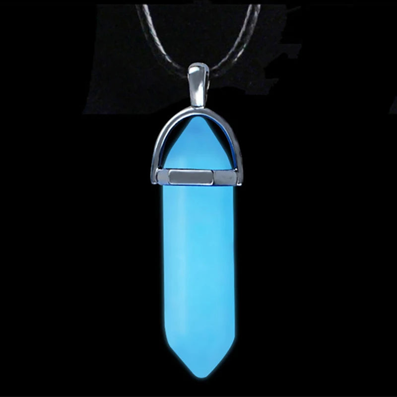 Glowing Hexagonal Pendant: Unique Fluorescent Necklace for Stylish Statements