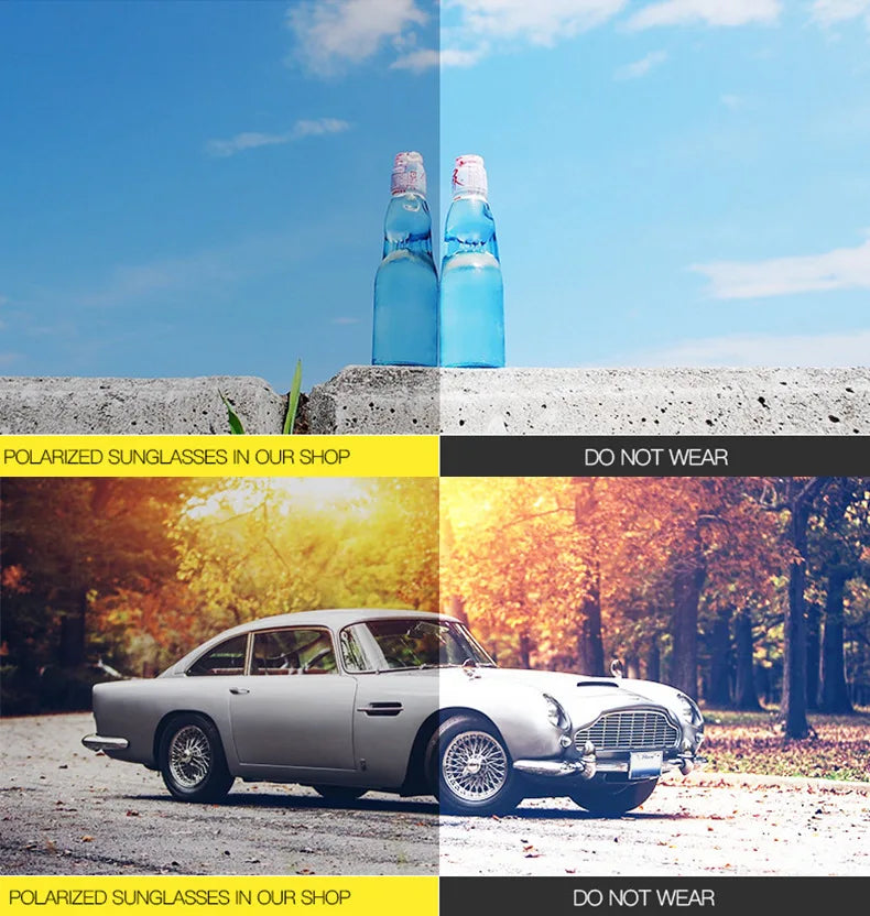 Vintage Sport Sunglasses: 2PCS Polarized Eyewear for Active Men