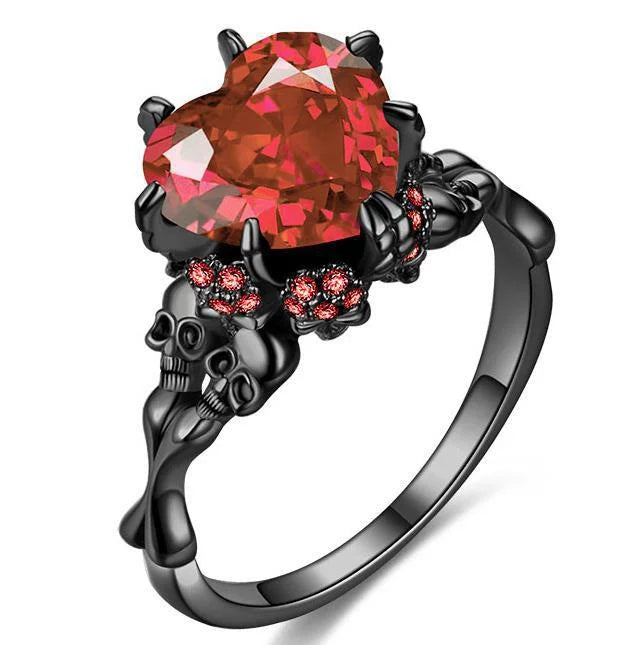 Vampire Double Skull Ring: Bold Jewelry for Parties and Weddings