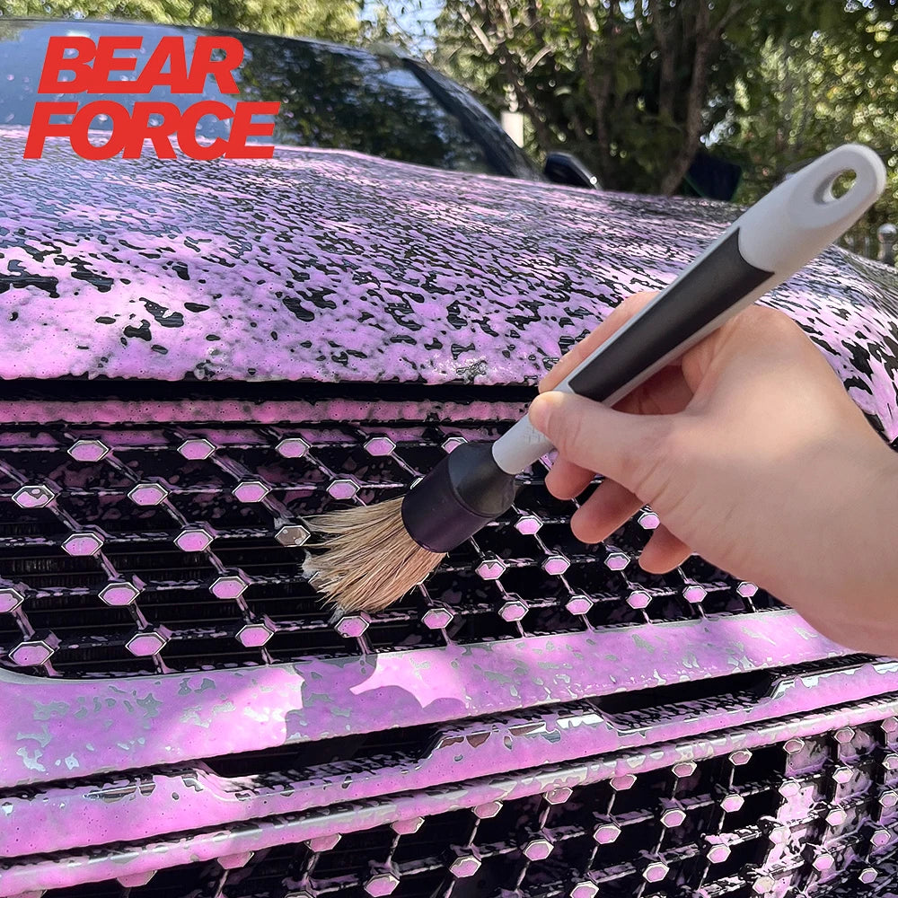 DetailPro Boar Hair Brush Set: Ultra Soft Brushes for Precision Car Cleaning
