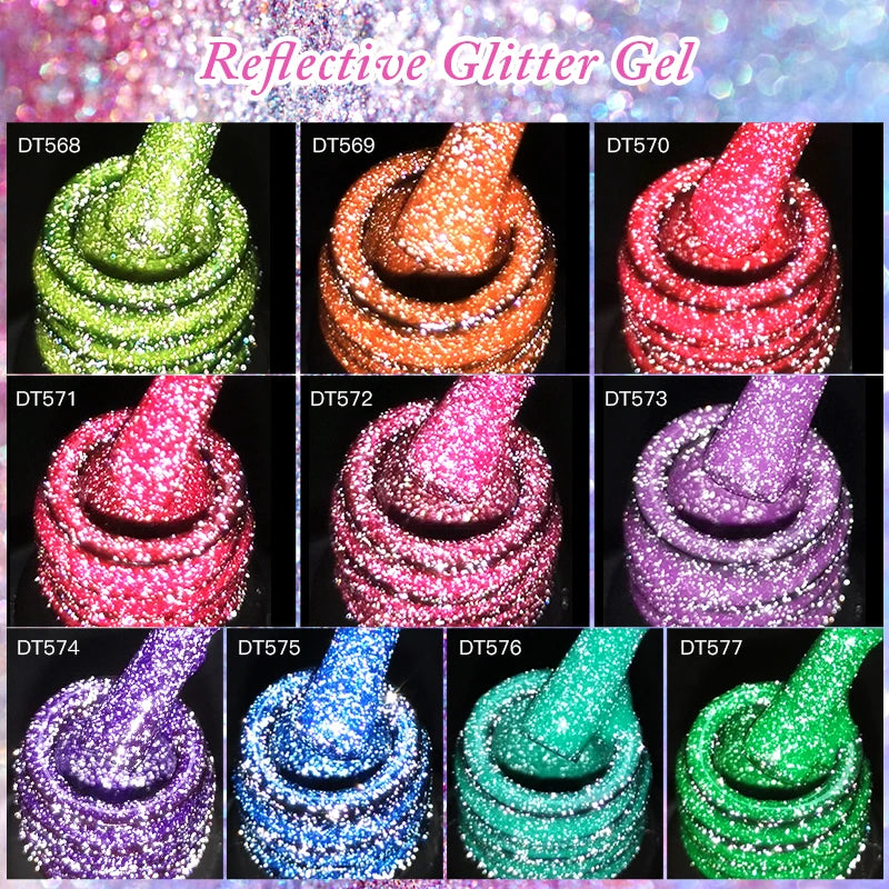 Glitter Gel Nail Polish: Semi-Permanent UV LED Formula for Stunning Nails