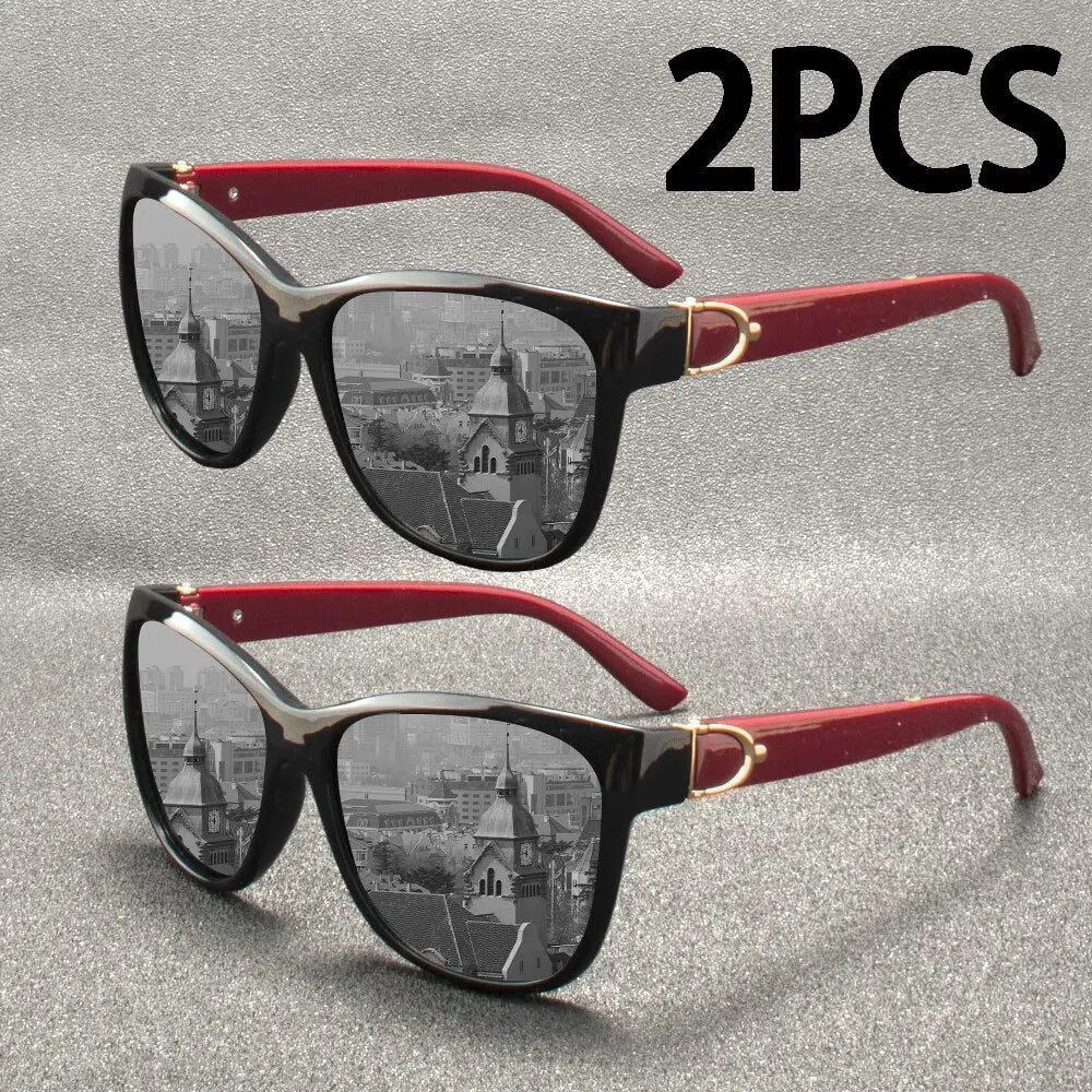 Stylish 2PCS Cat Eye Sunglasses for Women: Perfect for Driving and Fashion