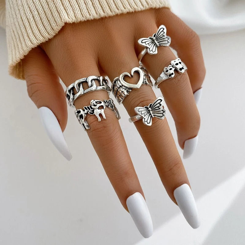 30-Piece Alloy Finger Ring Set: Unique Designs for Every Style