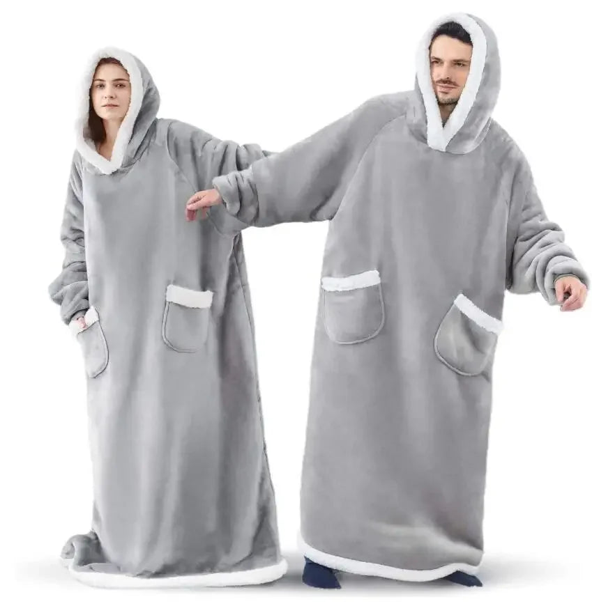 Giant TV Blanket Sweatshirt: Cozy Flannel Hoodie for Men and Women