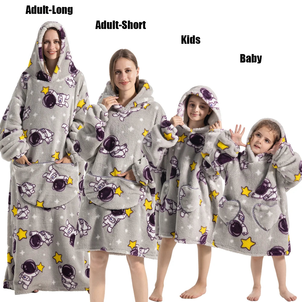 Animal Art Blanket Hoodie: Cozy Up in Creative Comfort
