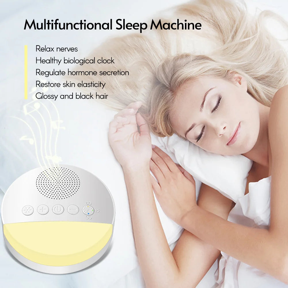 Calming Sleep Aid: Baby White Noise Player with Night Light & Timer