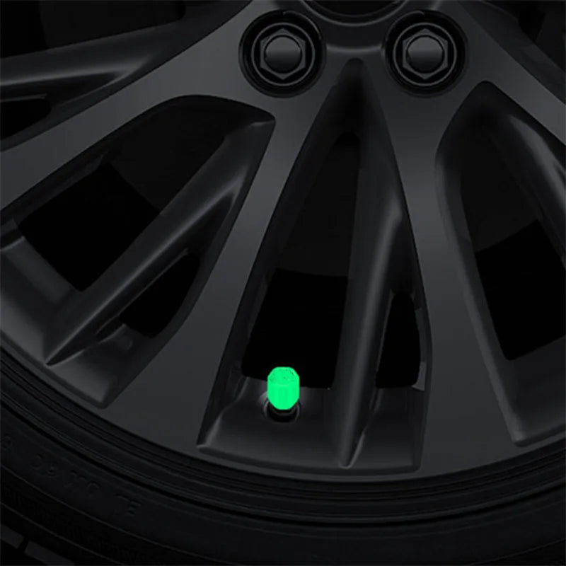 Night Glowing Valve Caps: Illuminate Your Tires with Spinning Glow Circles