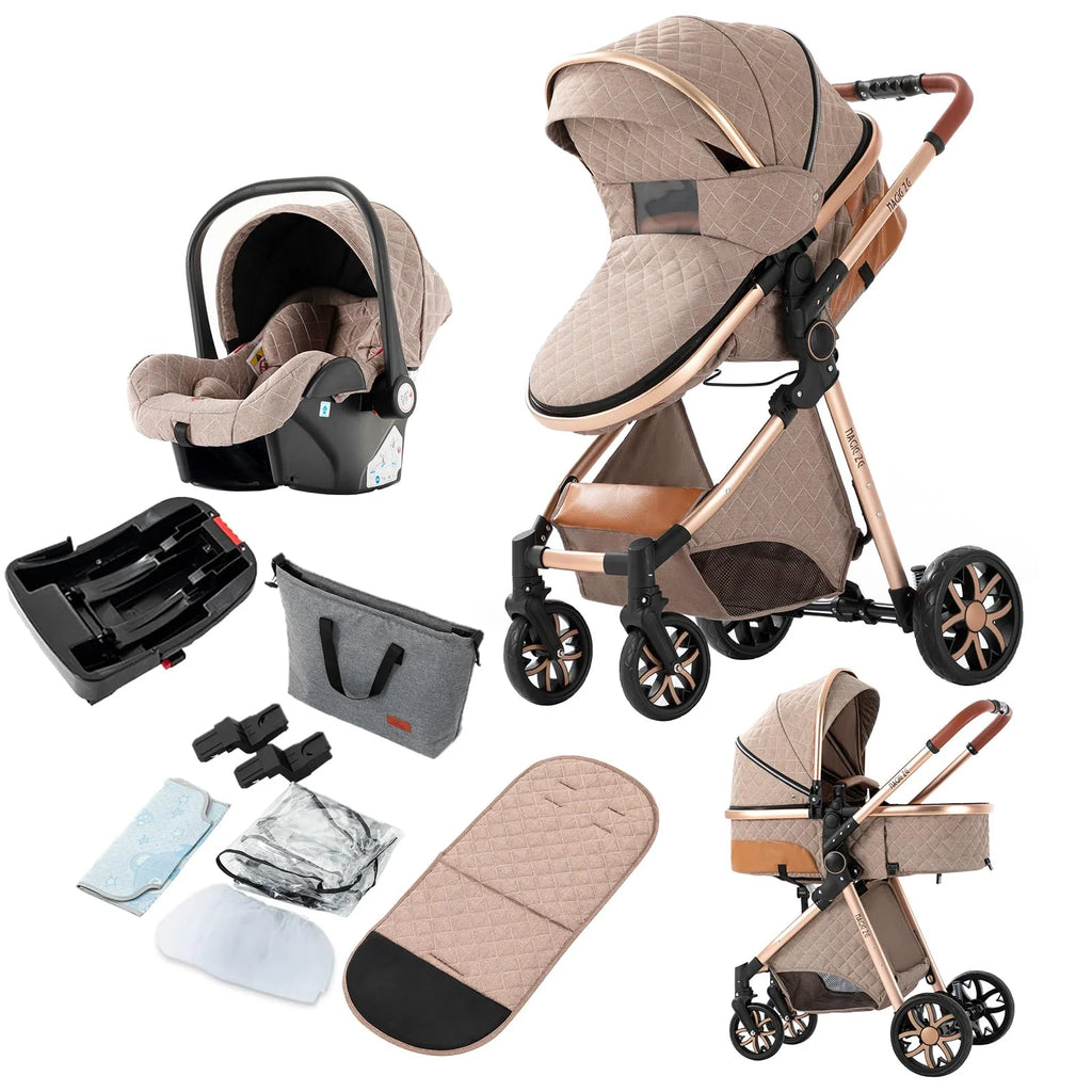 Comfort On-the-Go: 3-in-1 Lightweight Stroller for Active Parents