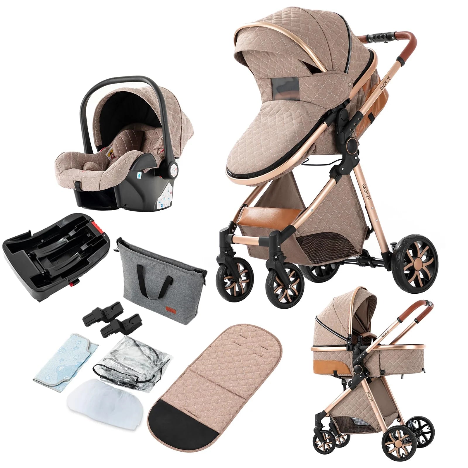 Comfort On-the-Go: 3-in-1 Lightweight Stroller for Active Parents