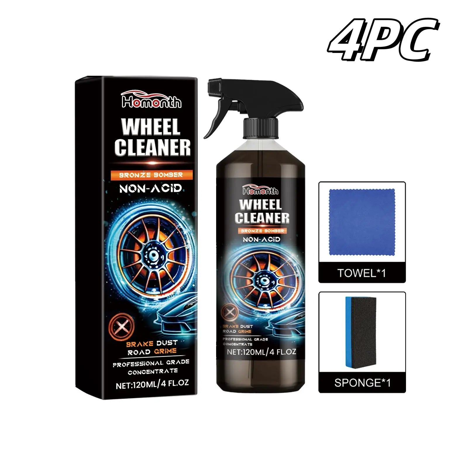 Car Wheel Cleaner Spray: 120ml Tyre Polish for Dirt Removal and Maintenance